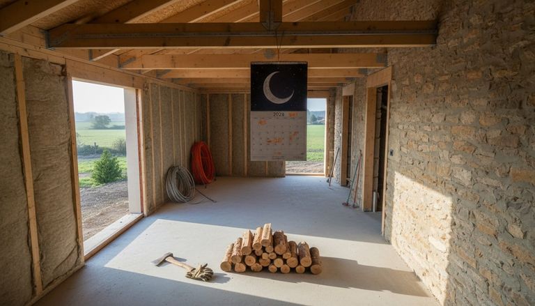 Lune pour couper le bois de chauffage 2026 : calendrier